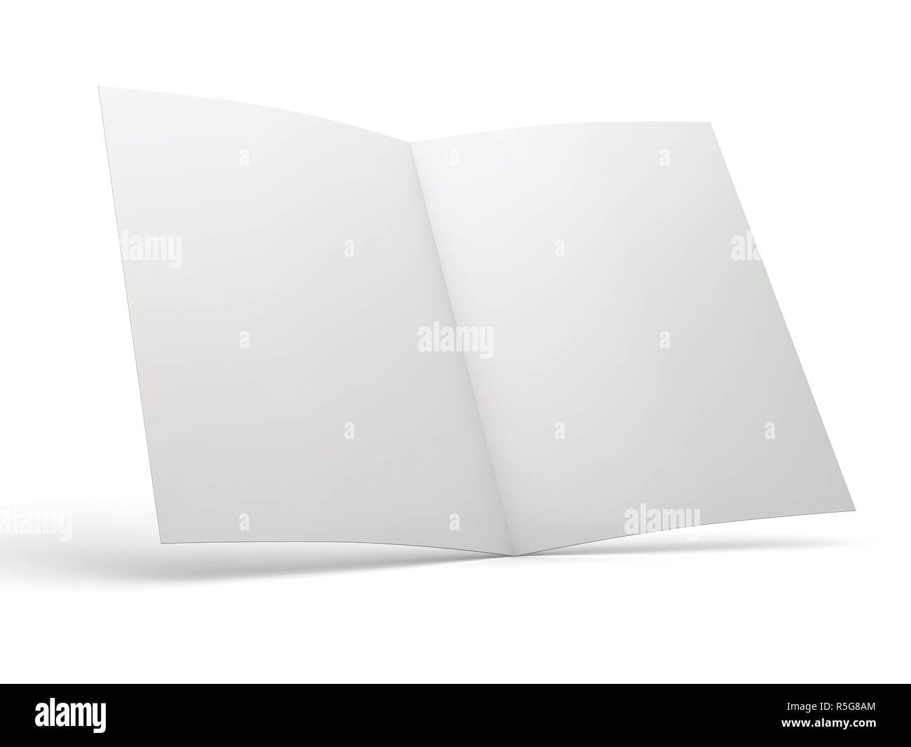 Blank Brochure magazine isolated to replace your design. 3D rendering Stock Photo