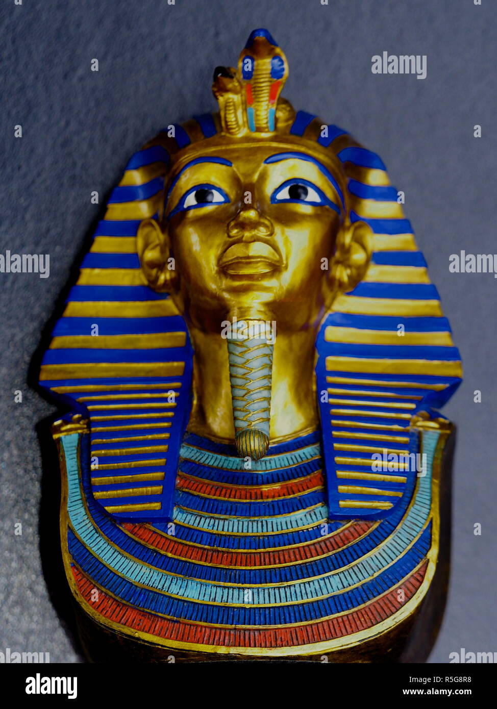 tutankhamun face mask - replica Stock Photo