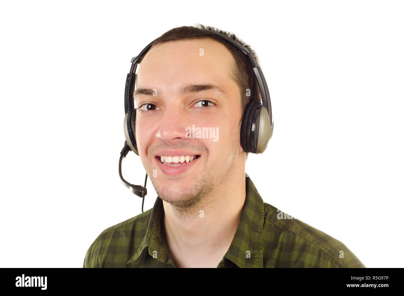 Face with headset hires stock photography and images Alamy