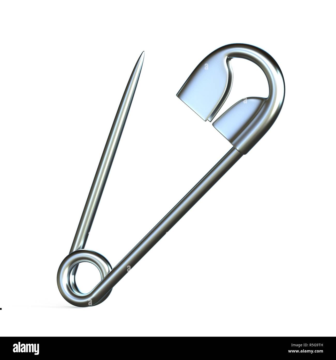 Open safety pin 3D Stock Photo Alamy