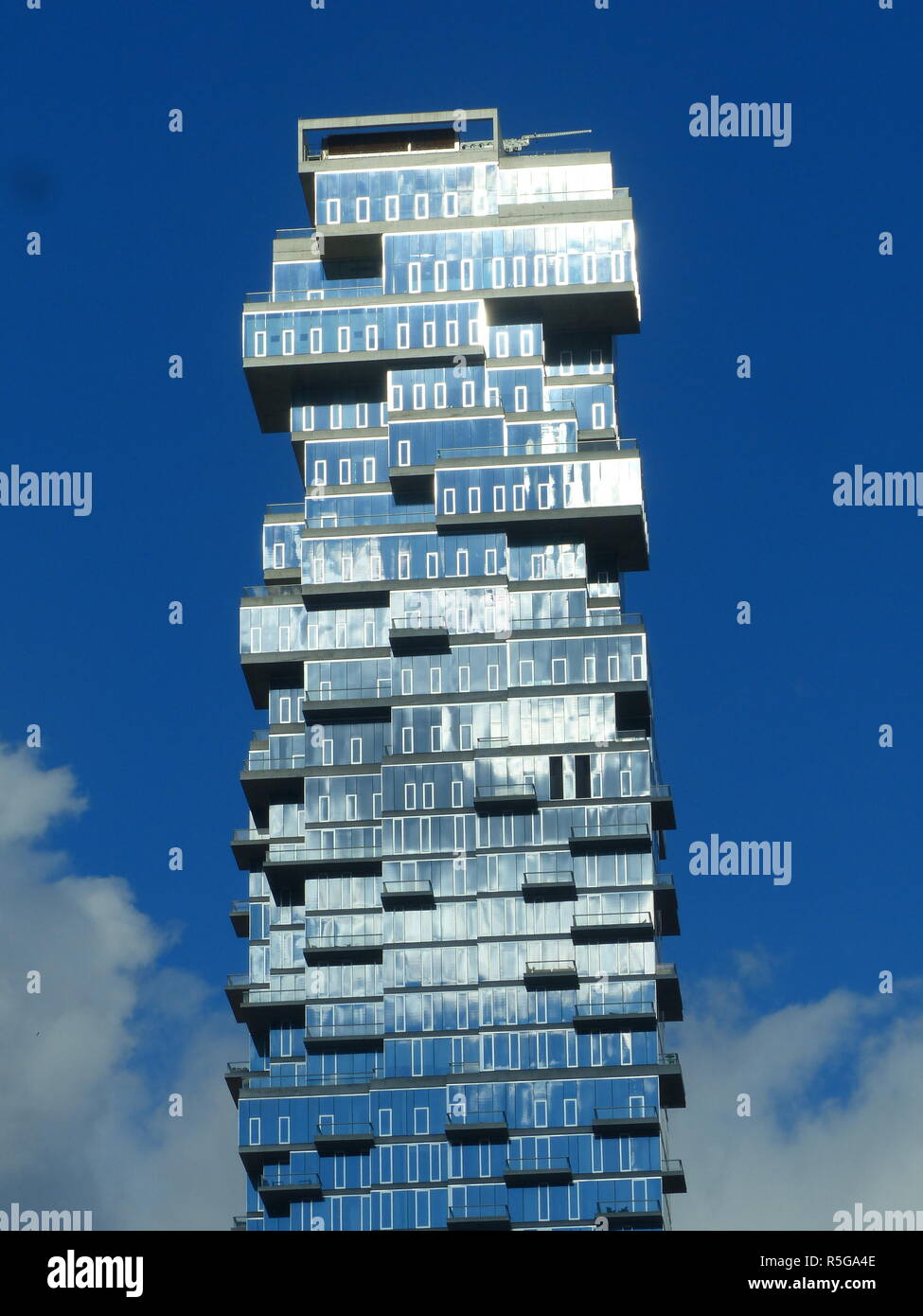 Residential skyscraper, 56 Leonard Street designed by Architects Herzog & de Meuron Stock Photo