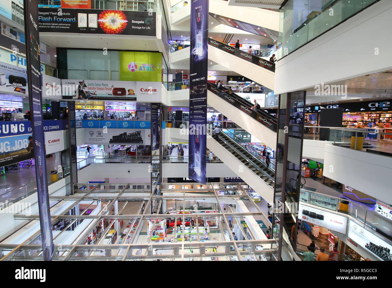 People visit Sim Lim Square shopping mall in Singapore Stock Photo Alamy