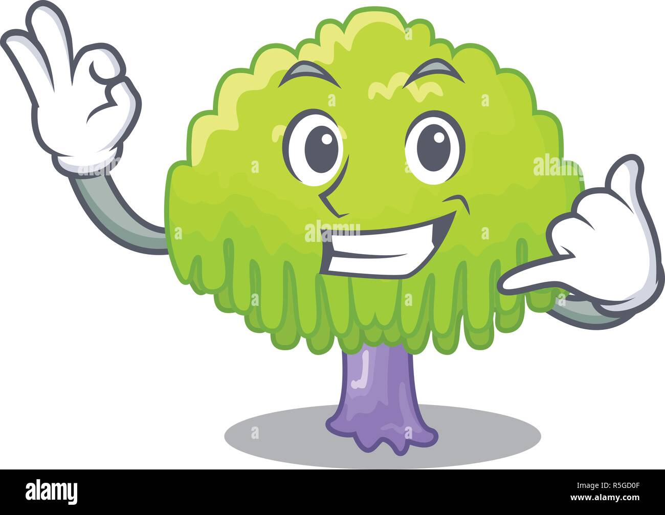 Call me willow tree branch for frame cartoon vector illustration Stock Vector
