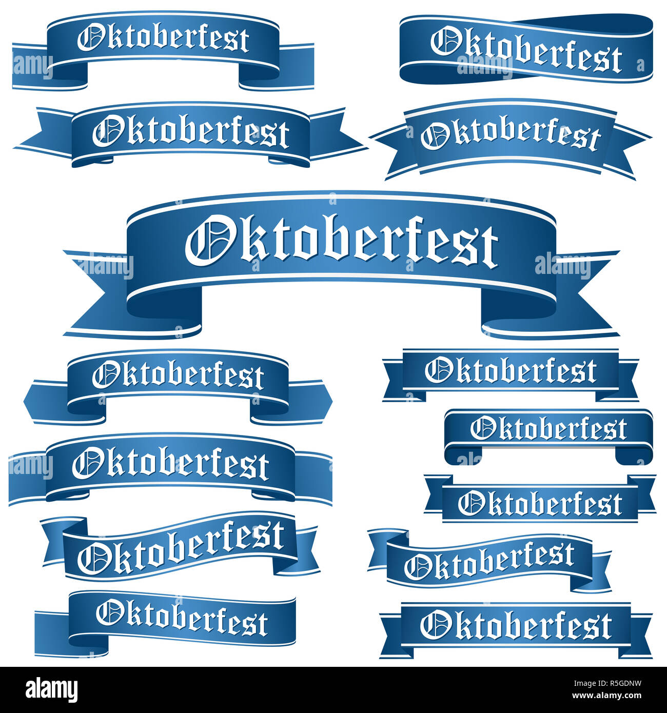 collection of different oktoberfest banners Stock Photo - Alamy