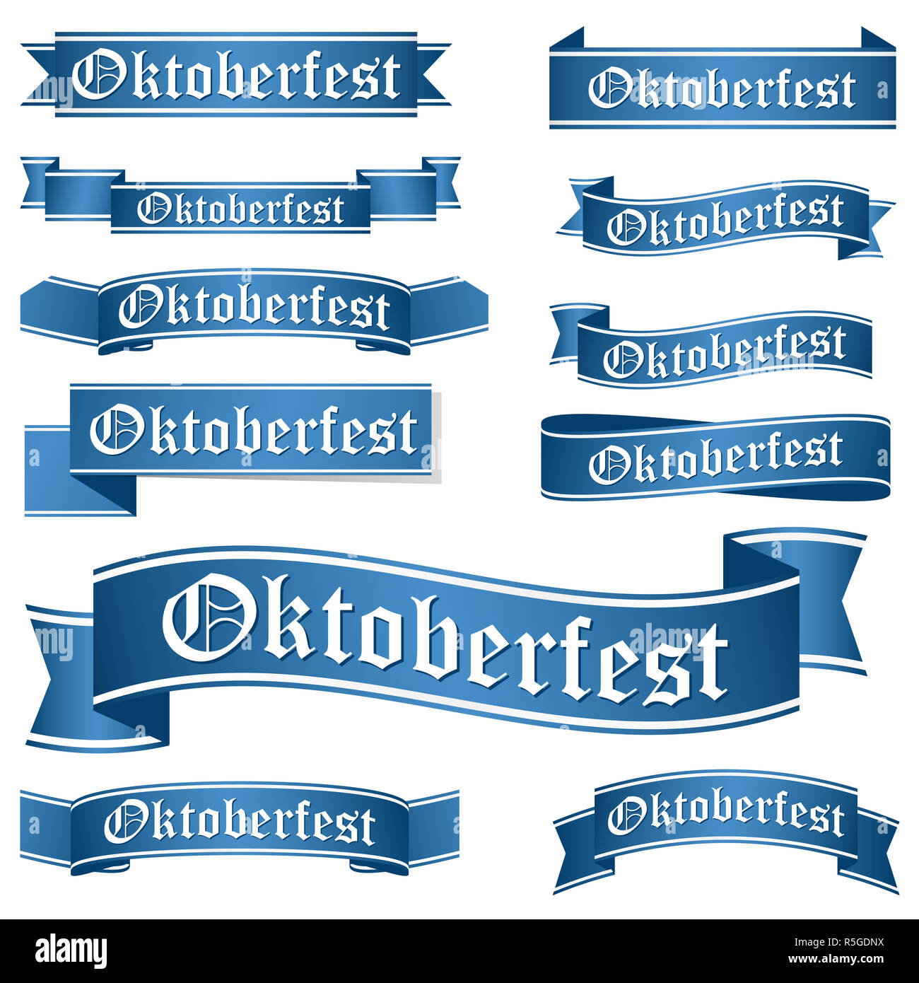 collection of different oktoberfest banners Stock Photo - Alamy