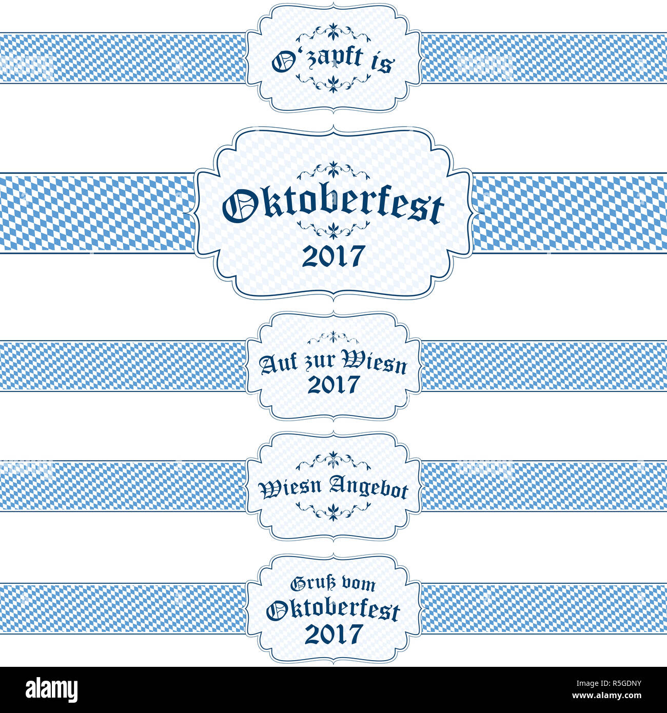 oktoberfest 2017 banners with text Stock Photo - Alamy