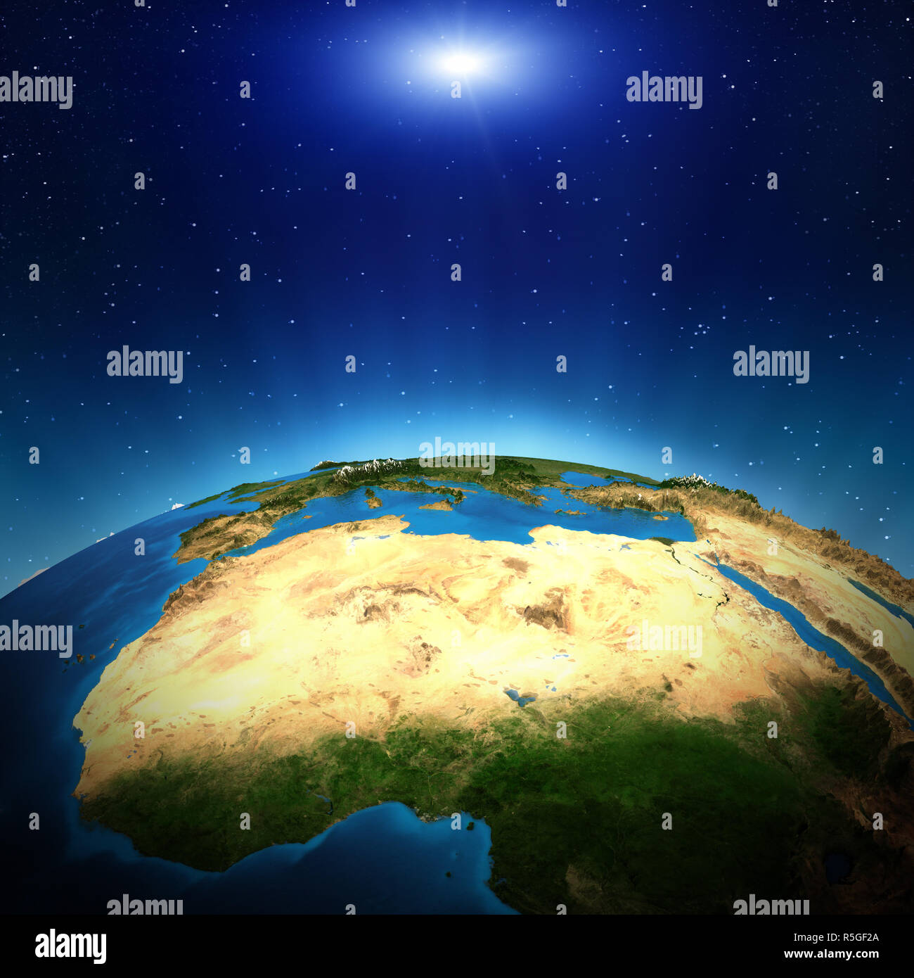 Africa from space Stock Photo - Alamy
