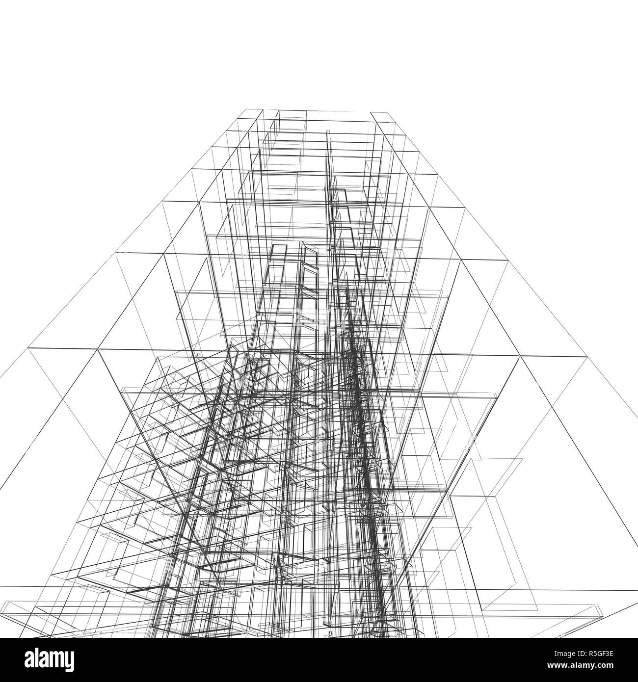 Abstract architecture 3d Stock Photo Alamy