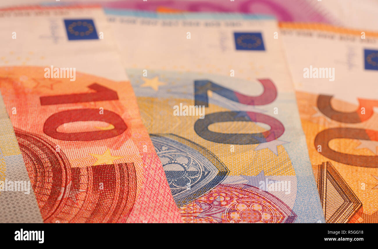 euro banknotes Stock Photo
