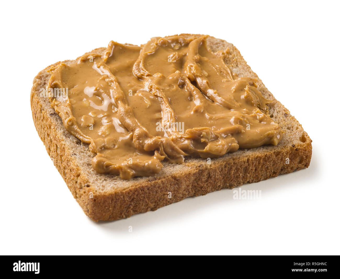 Whole wheat bread with peanut butter Stock Photo Alamy