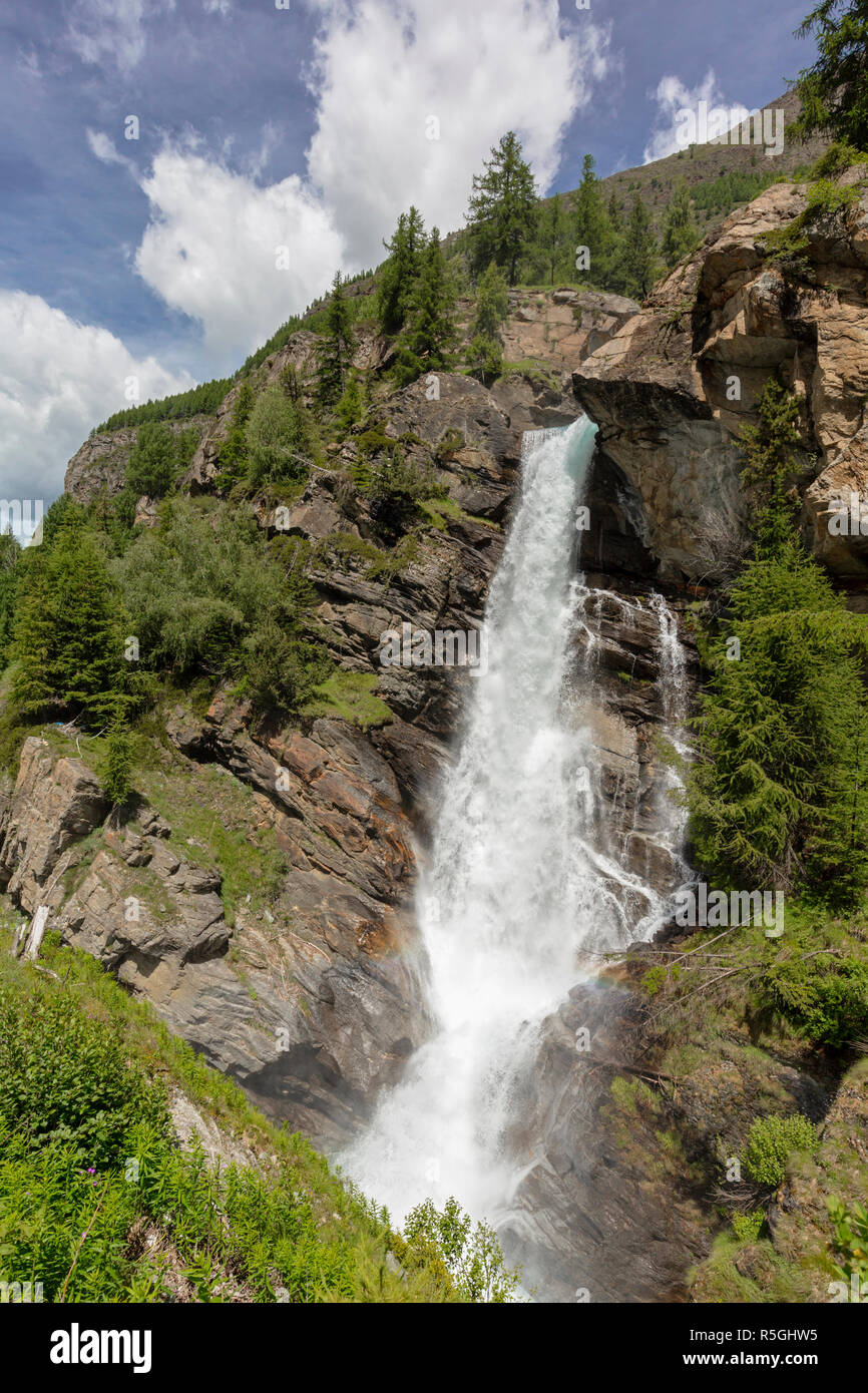 Near Cogne Valle D Aosta Italy Lillaz Waterfall Cascate Di Lillaz 
