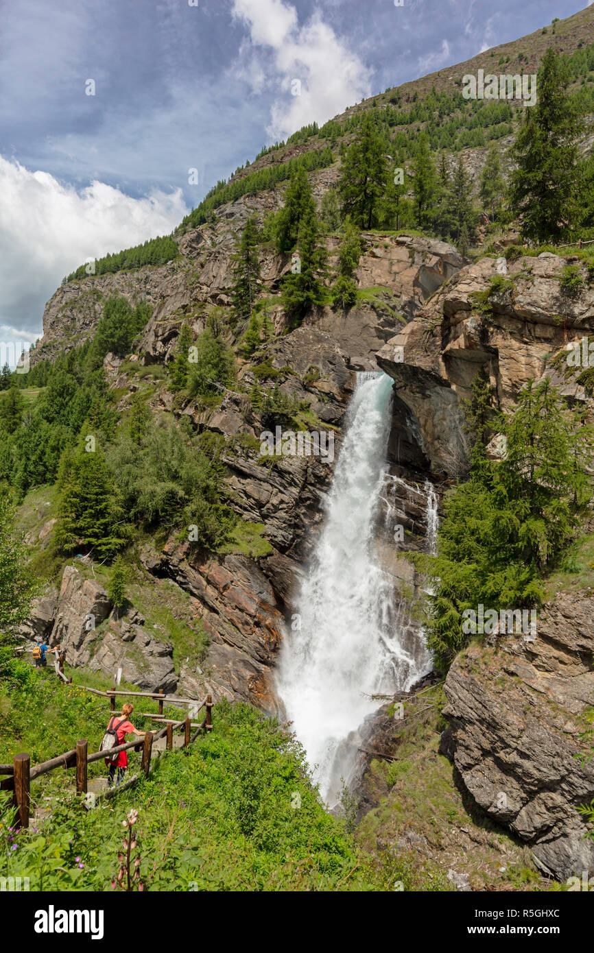 Near Cogne Valle D Aosta Italy Lillaz Waterfall Cascate Di Lillaz 