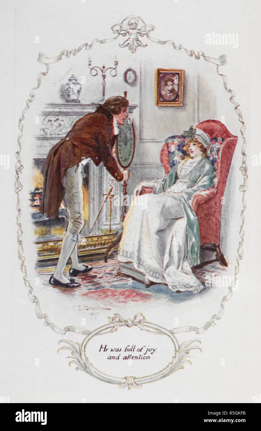 He Was Full Of Joy And Attention Illustration To Pride And Prejudice The Novel By Jane Austen Pride And Prejudice London J M Dent Sons 1907 Source 0128 G 2 3 Opposite Page