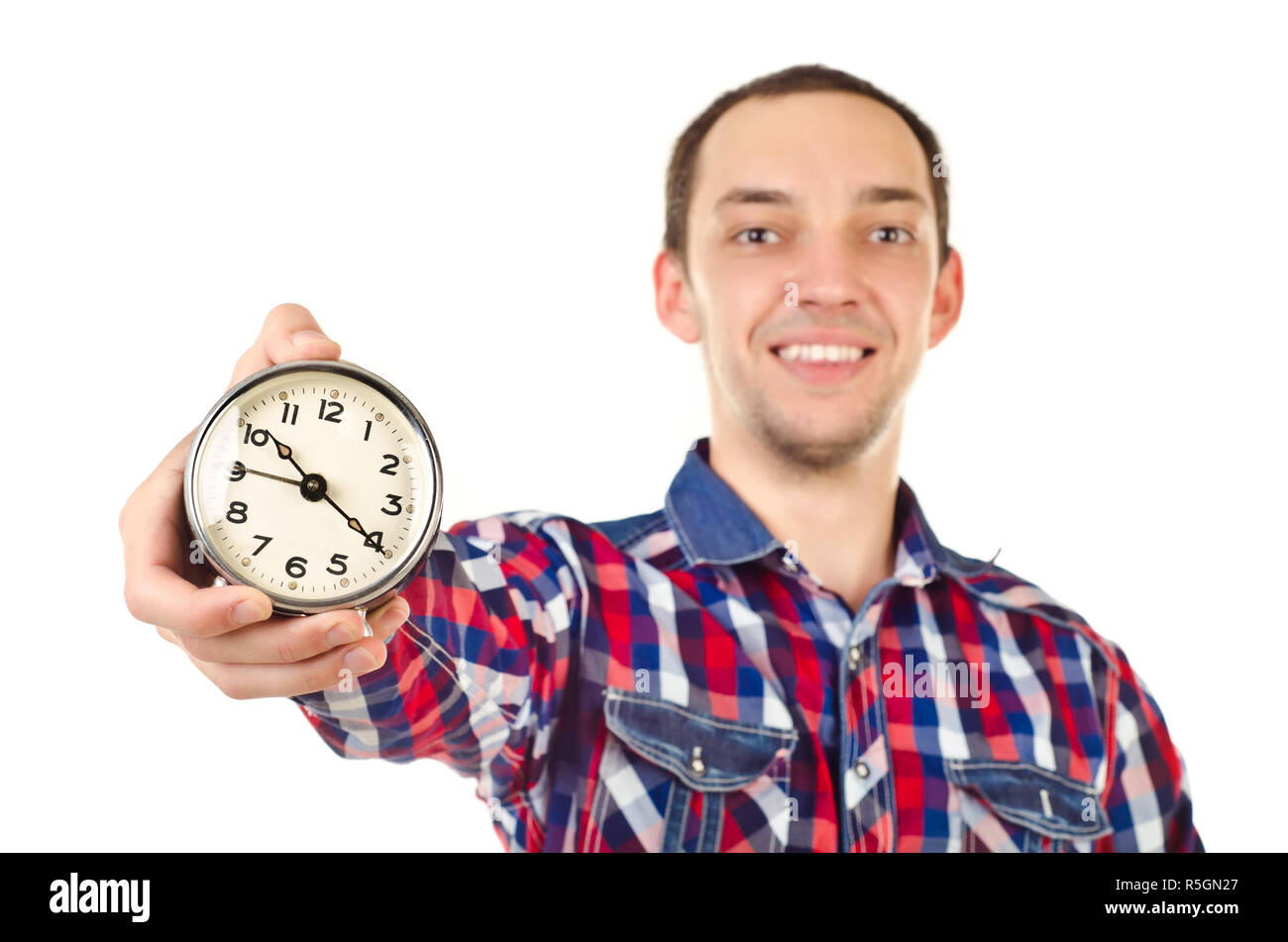 Man with clock hi-res stock photography and images - Alamy