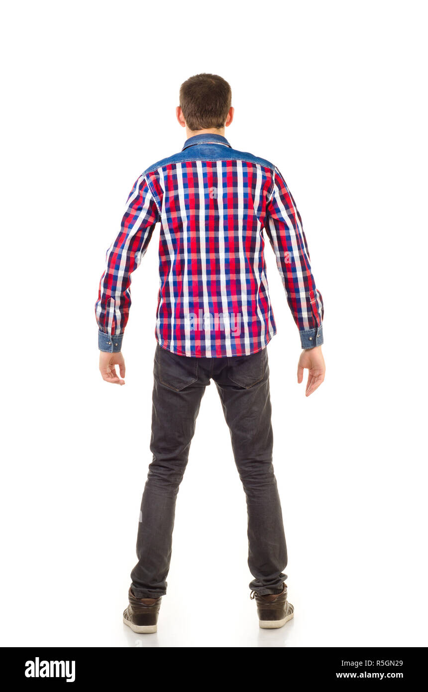 young man isolated on a white background Stock Photo - Alamy