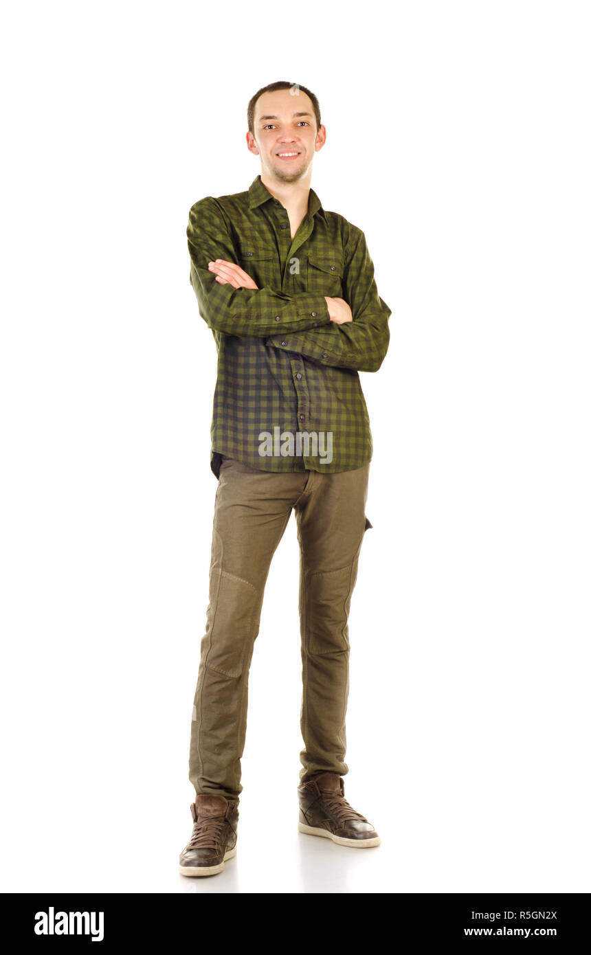 Man white background casual hi-res stock photography and images - Alamy
