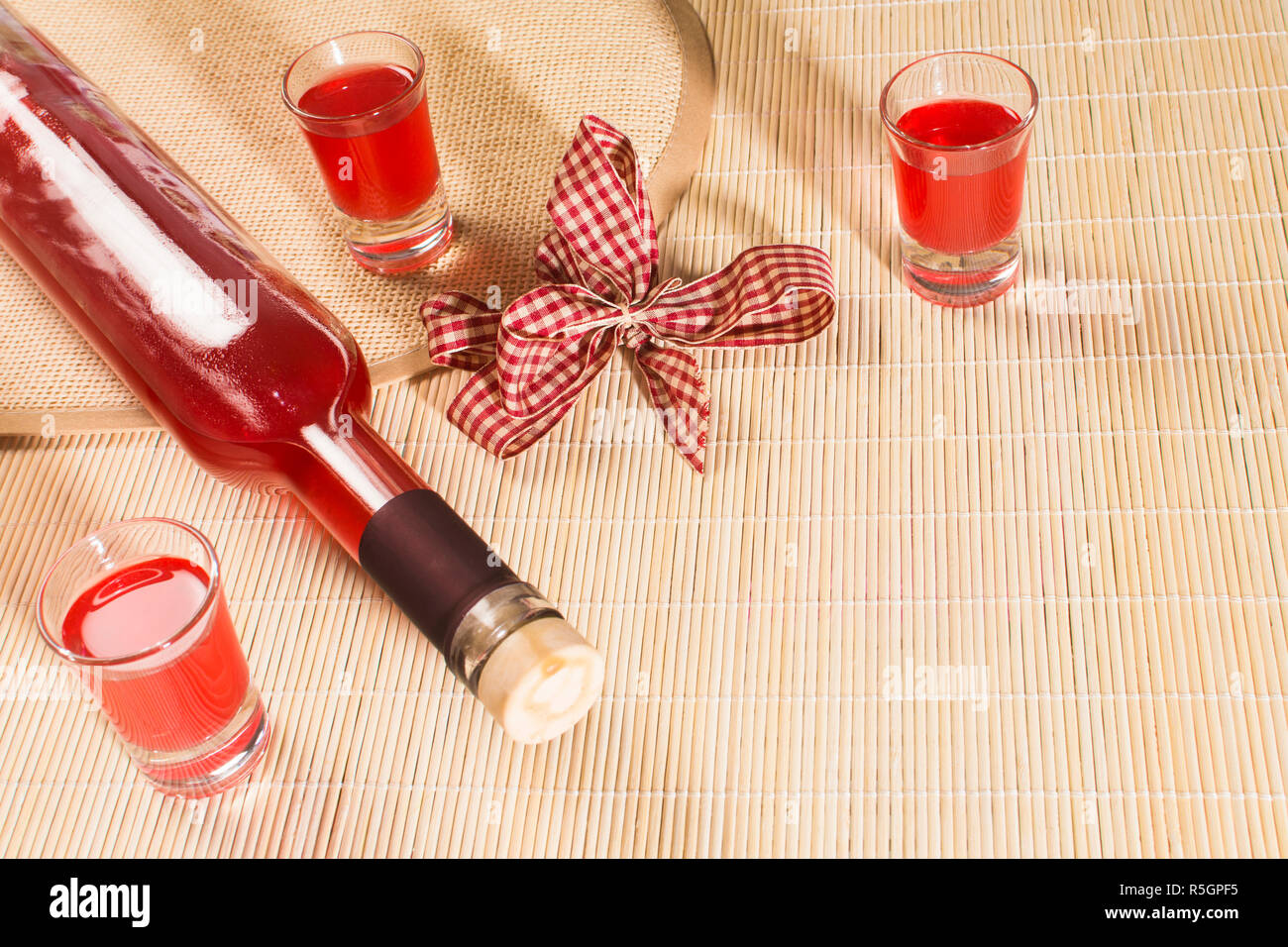 red alcohol drink Stock Photo - Alamy