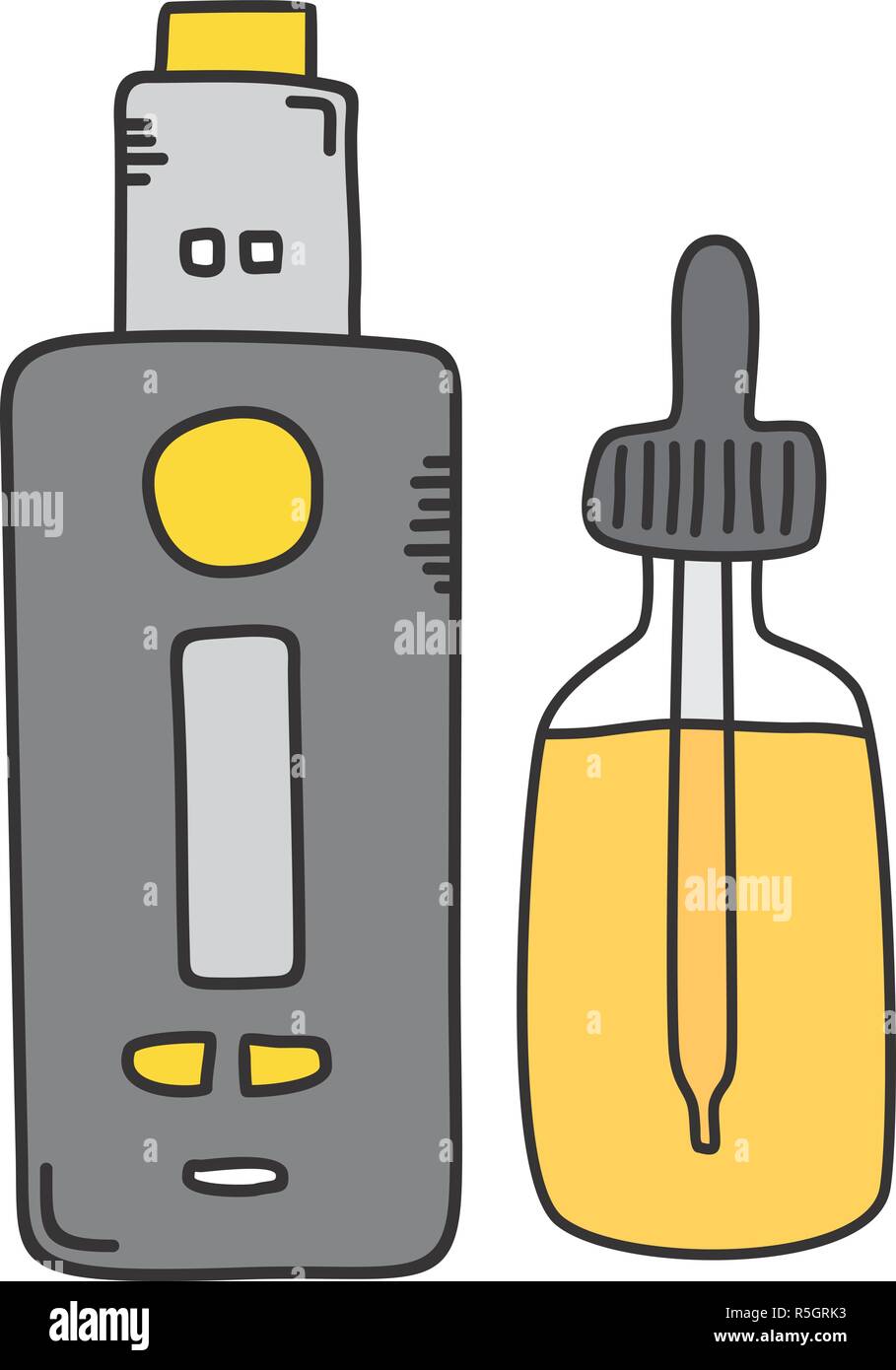 electric cigarette vapor theme vector art Stock Vector
