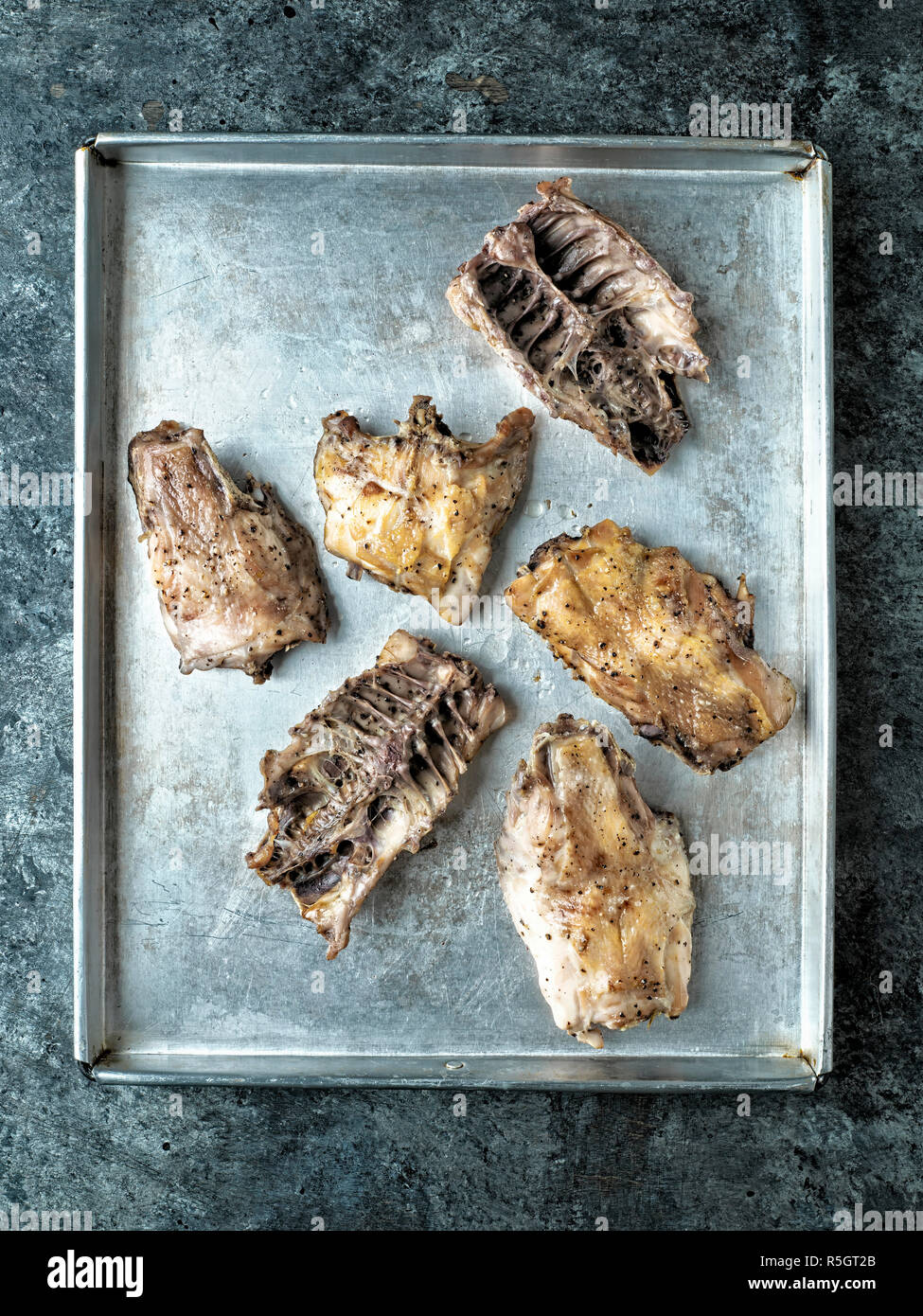 rustic chicken bones leftovers soup ingredient Stock Photo Alamy