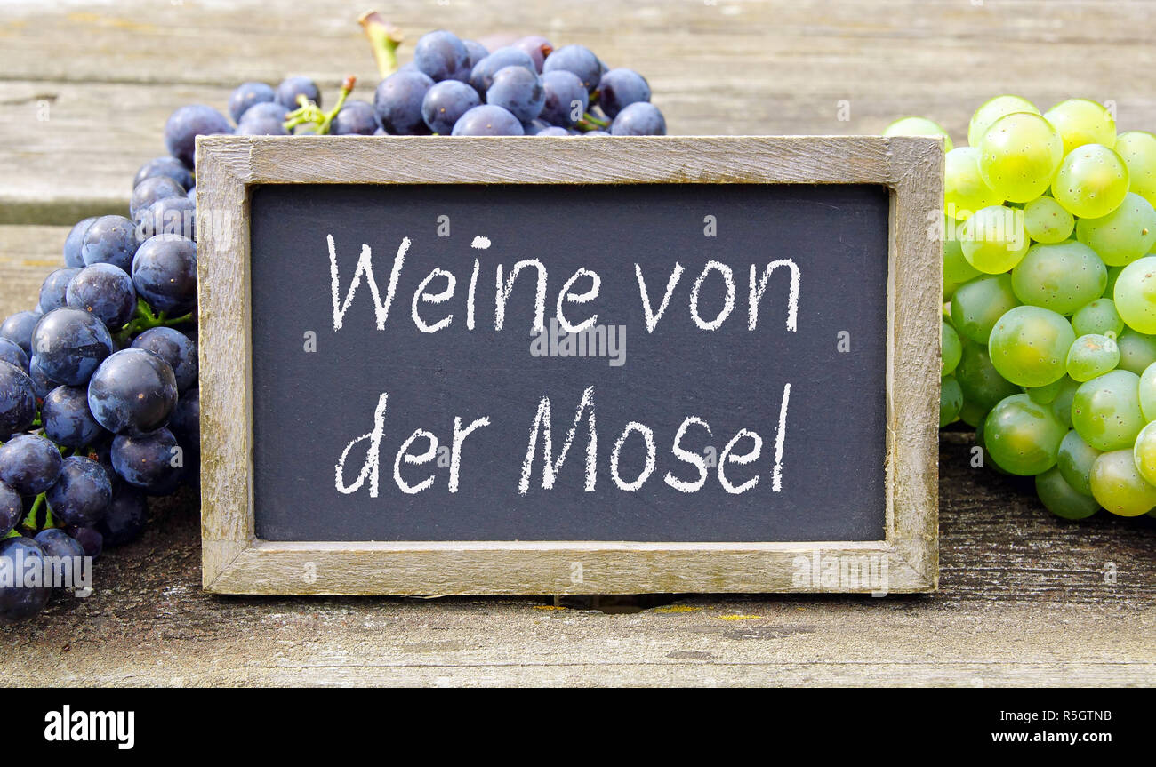 wines from the moselle Stock Photo