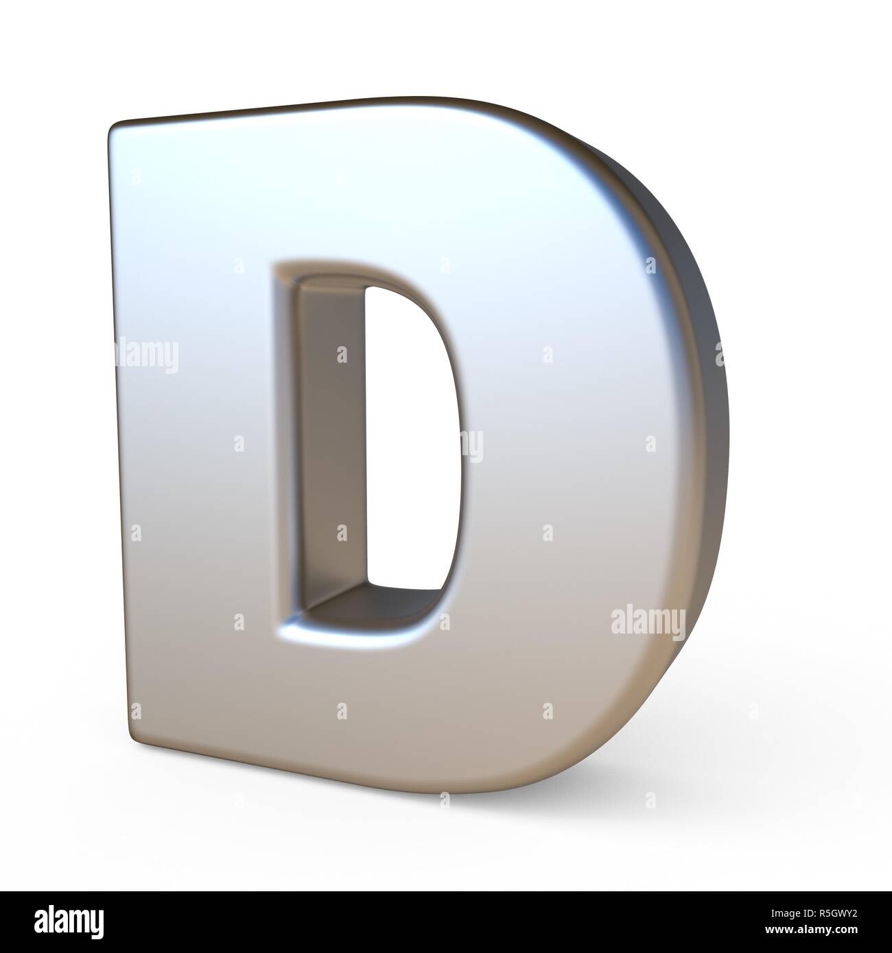 Metal font LETTER D 3D Stock Photo - Alamy