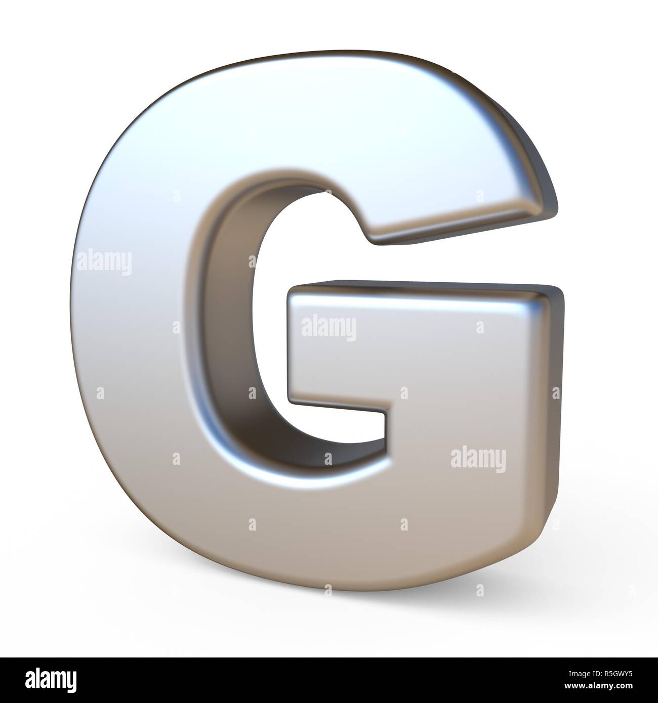 Metal font LETTER G 3D Stock Photo - Alamy