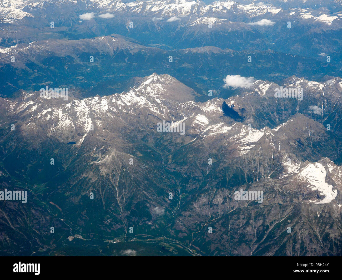 Aerial view of Swiss Alps Stock Photo - Alamy