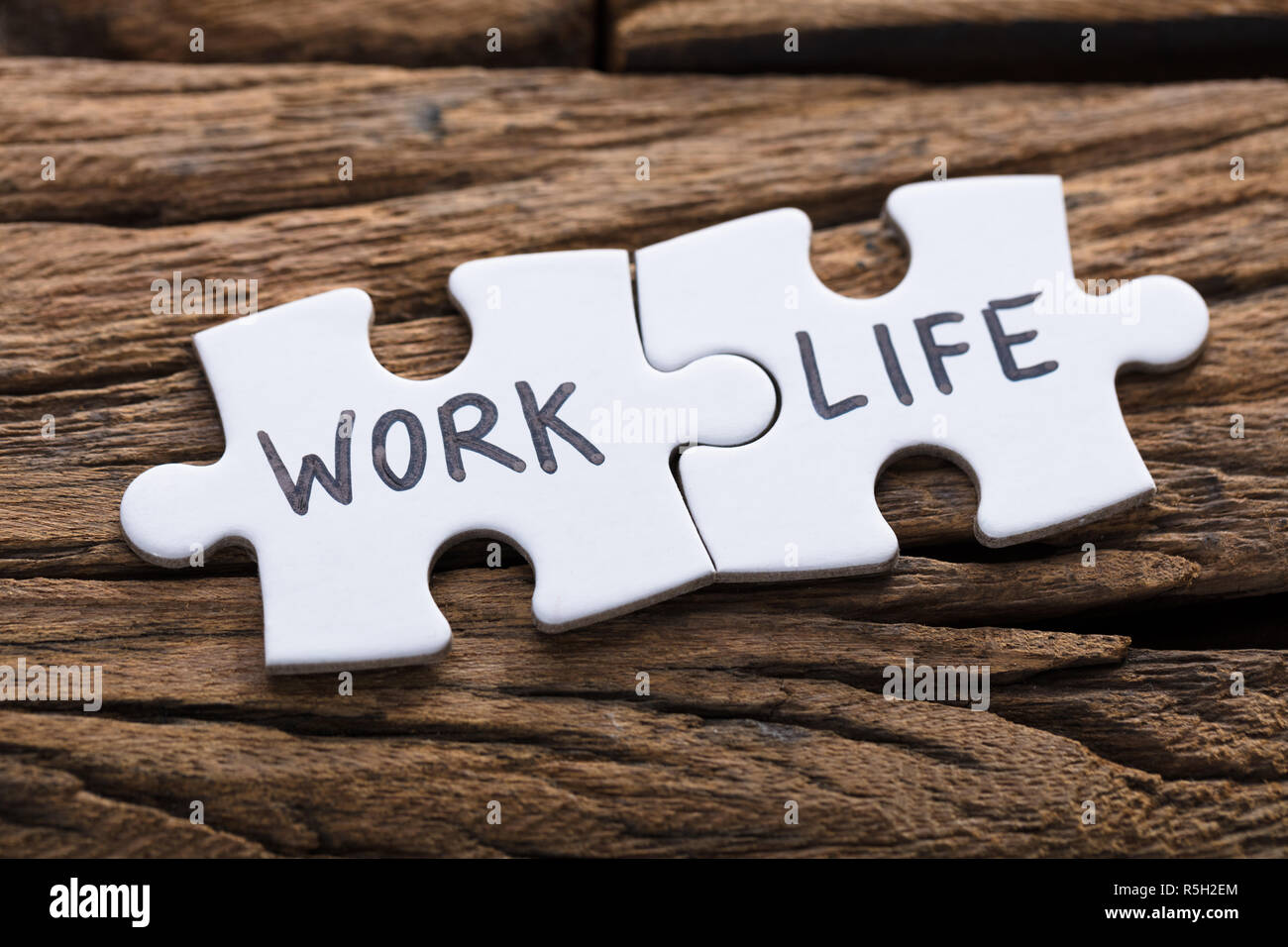 Work And Life Words Written On Pieces Of Jigsaw Puzzle Stock Photo - Alamy