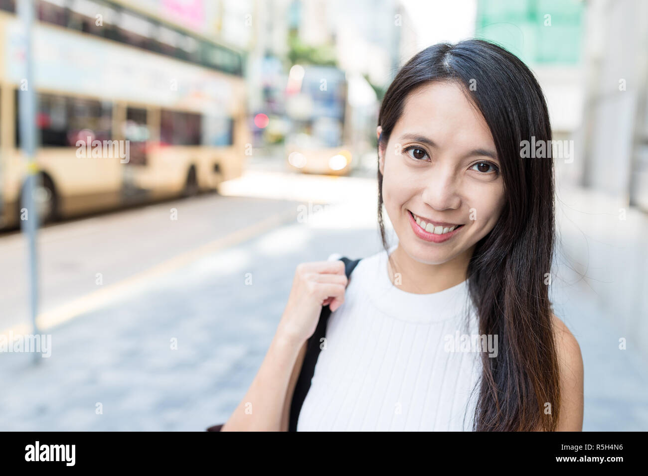 Woman travel in Hong Kong Stock Photo - Alamy