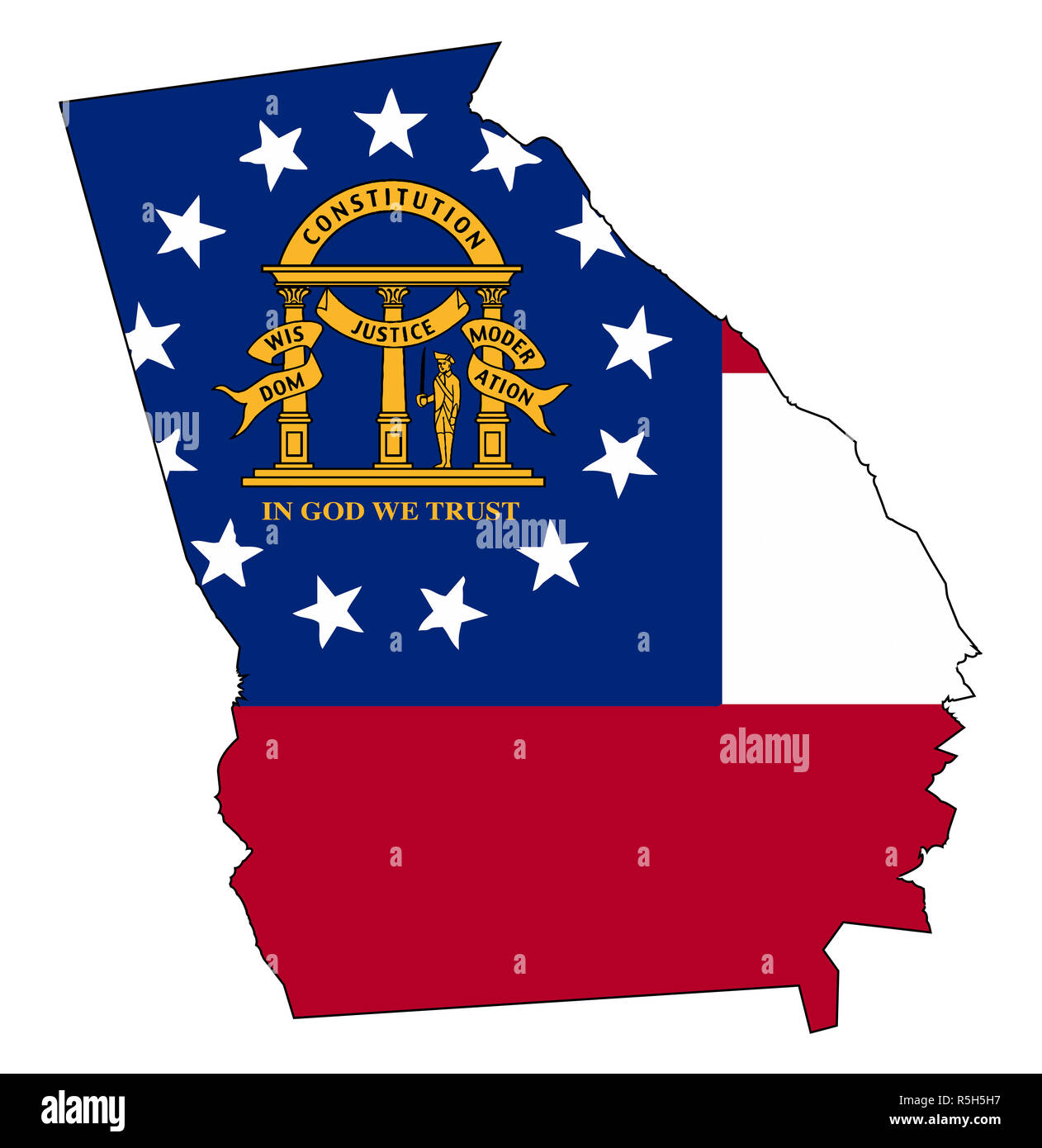 State Outline Map and Seal Stock Photo Alamy