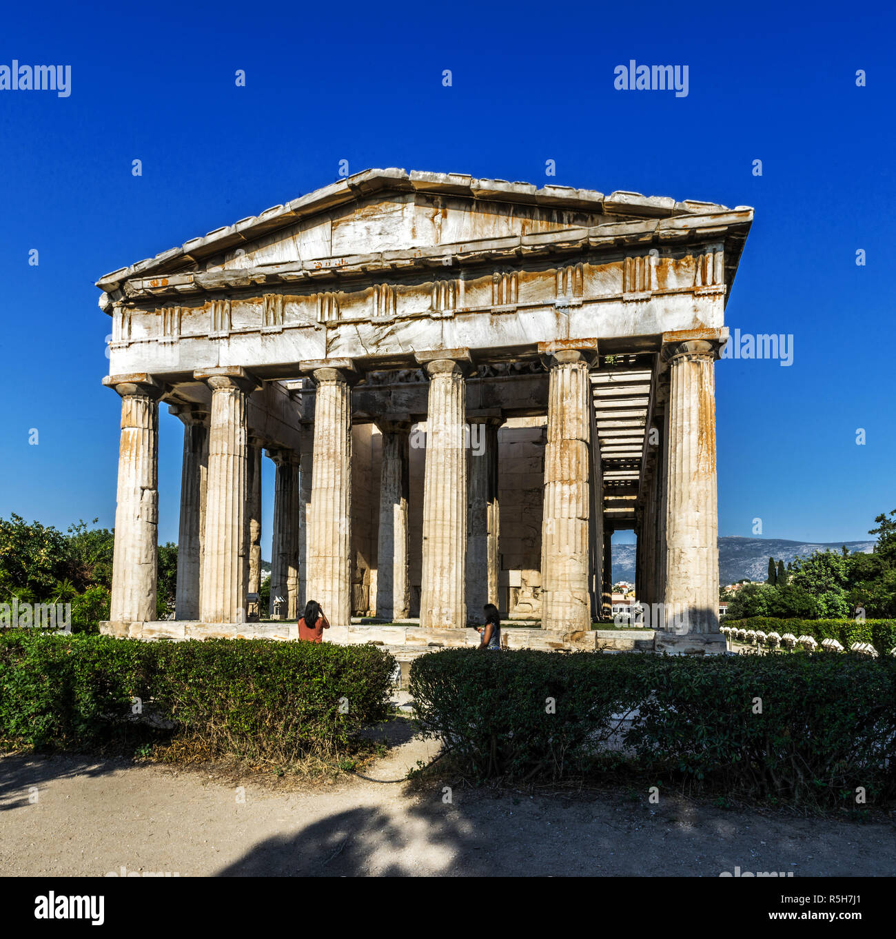Ancient Greece.The Temple of Hephaestus in Athens Stock Photo