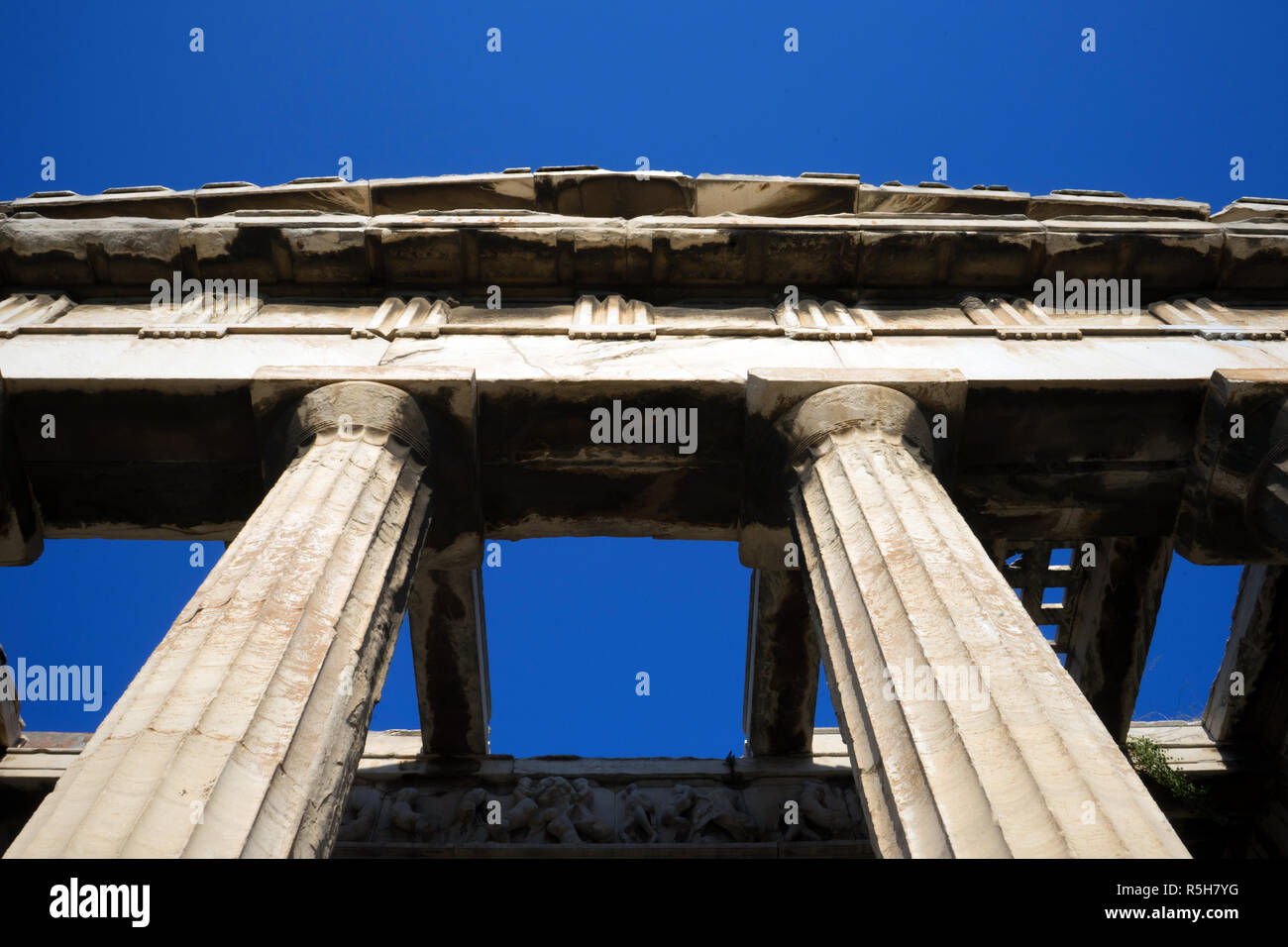 Ancient Greece.The Temple of Hephaestus in Athens Stock Photo