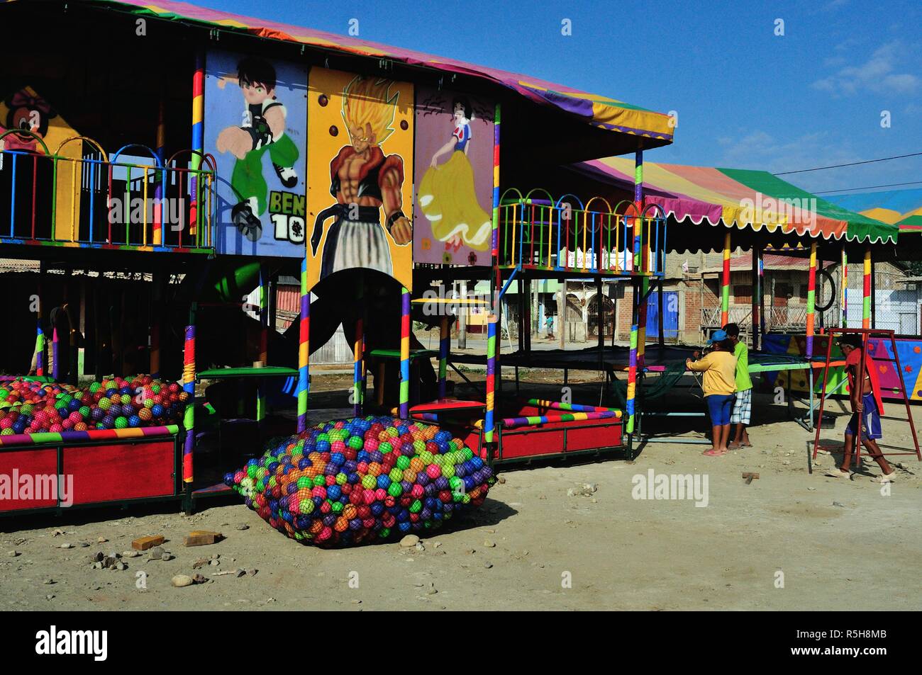 Amusement Park in PUERTO PIZARRO . Department of Tumbes .PERU Stock Photo