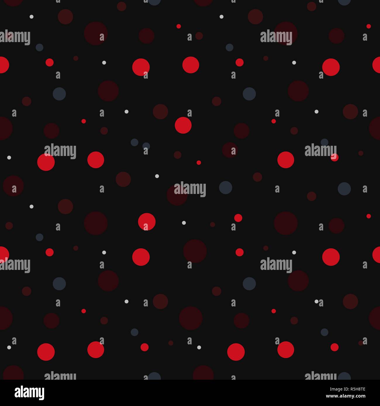 Vector seamless vintage retro dotted pattern on black bacground eps 10 Stock Vector