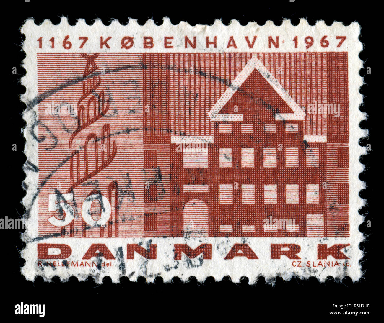 Postage stamp from Denmark in the Copenhagen views series issued in