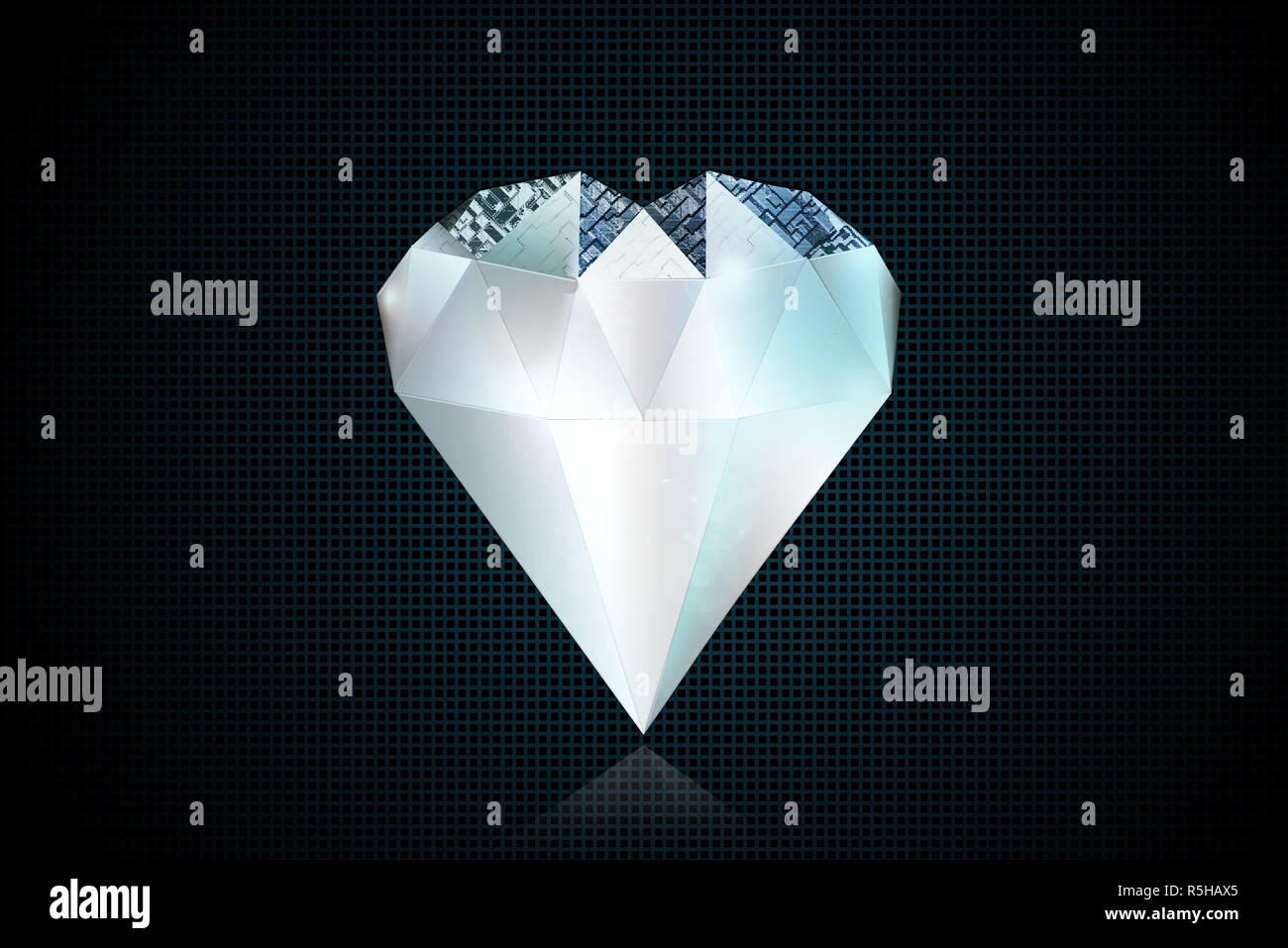 Diamond Heart 3d Illustration Stock Photo Alamy