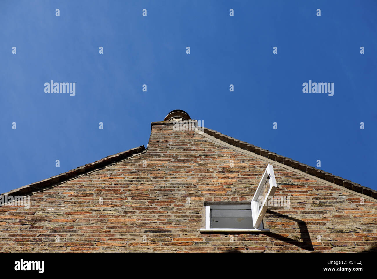 Open Window with Blue Sky Stock Photo