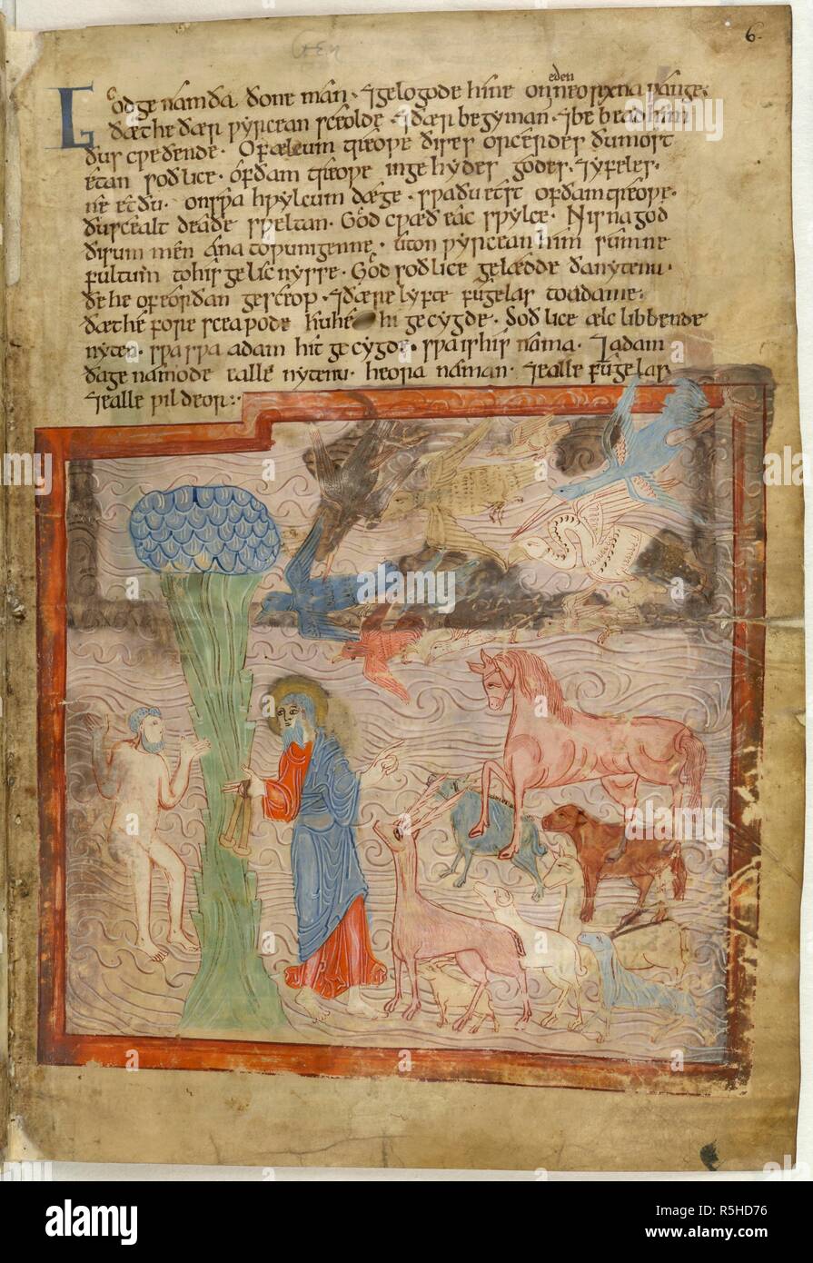 Old english illustrated hexateuch hires stock photography and images