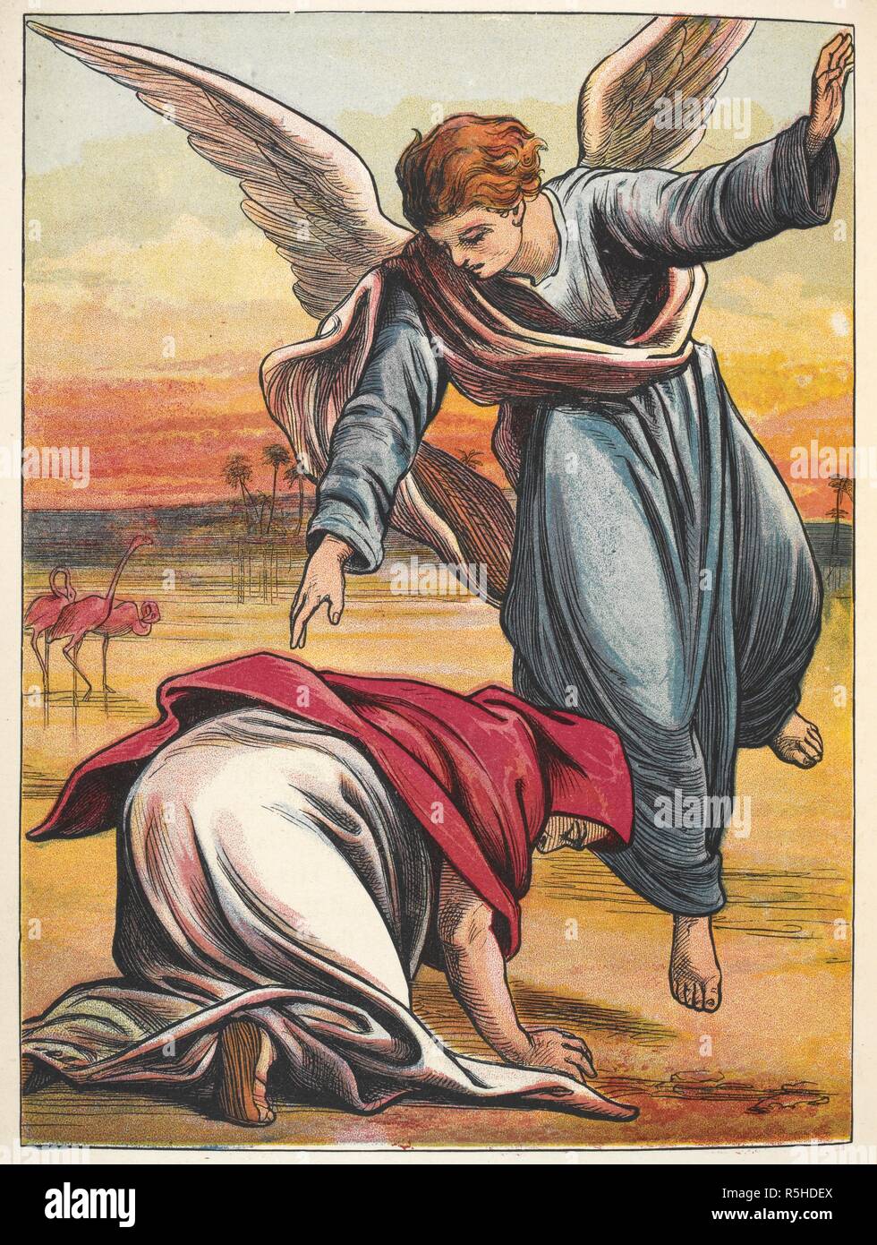 Daniel being comforted by the angel Gabriel. The story of Daniel