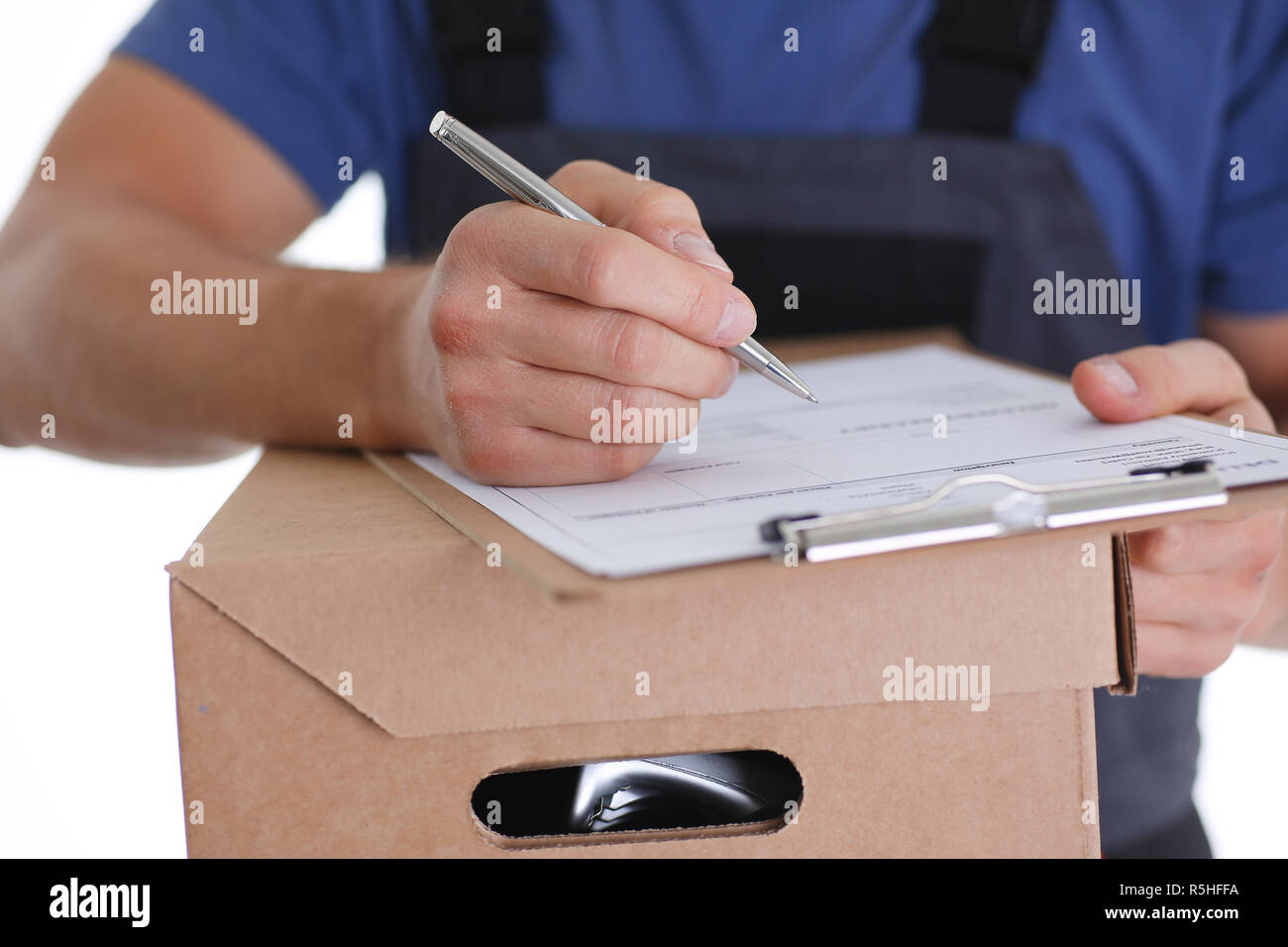 Specialist courier delivery service offers Stock Photo Alamy
