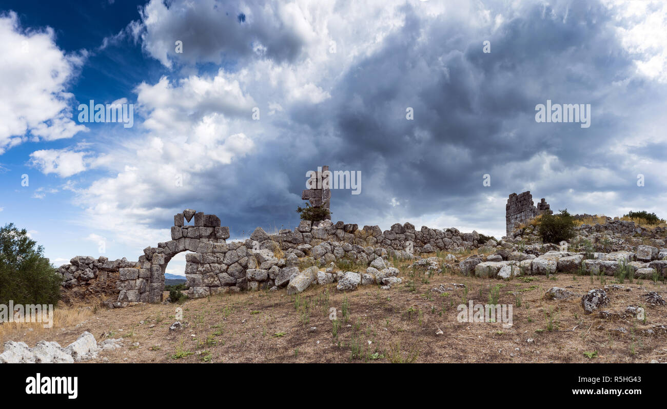 Ruins of the ancient city Oiniades, Greece, Europe Stock Photo