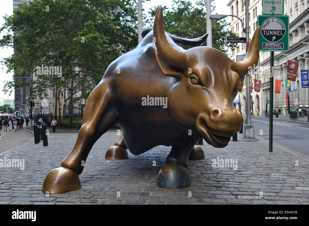 Bull in Lower Manhattan, New York, NY, USA Stock Photo Alamy
