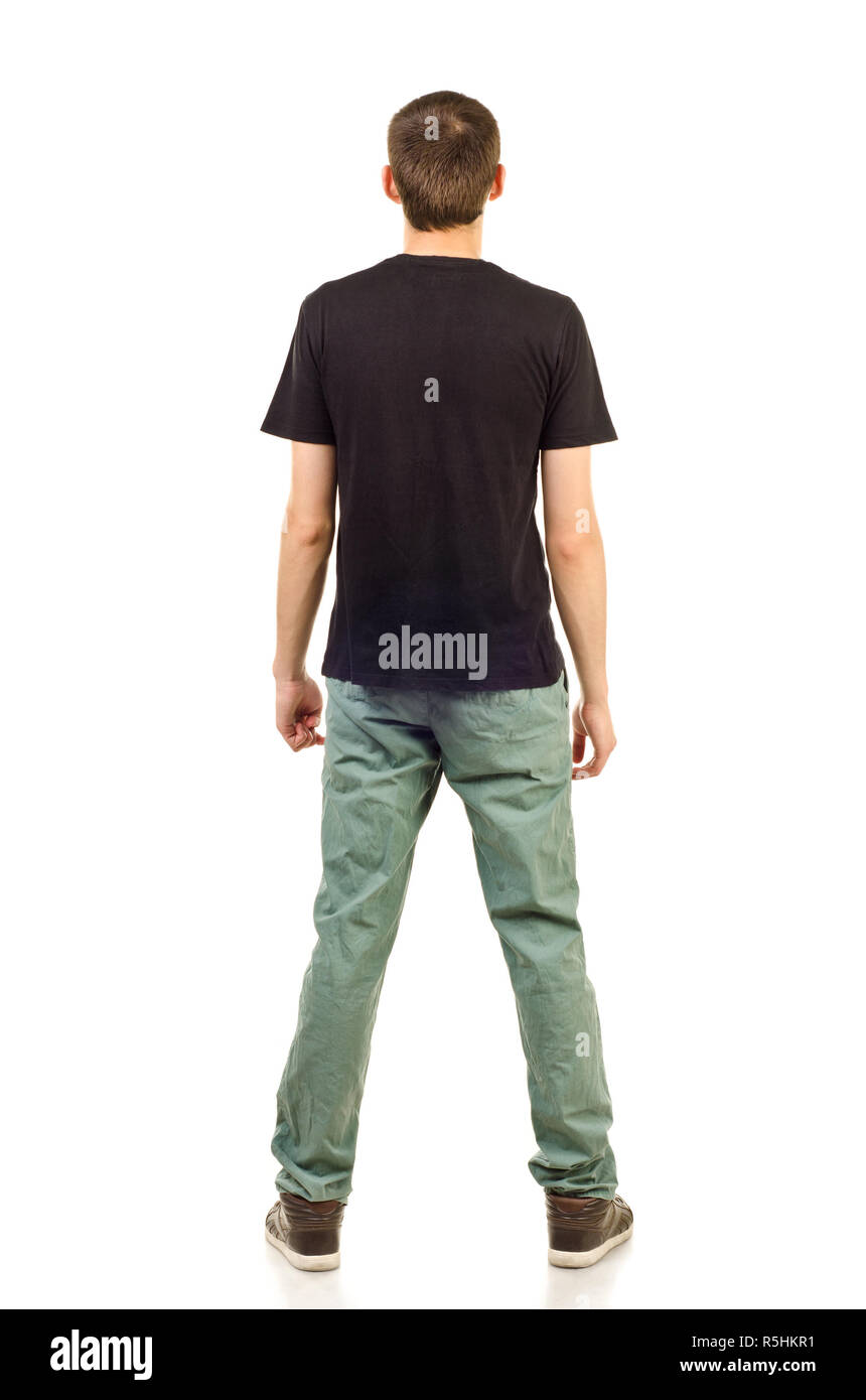 young man isolated on a white background Stock Photo - Alamy