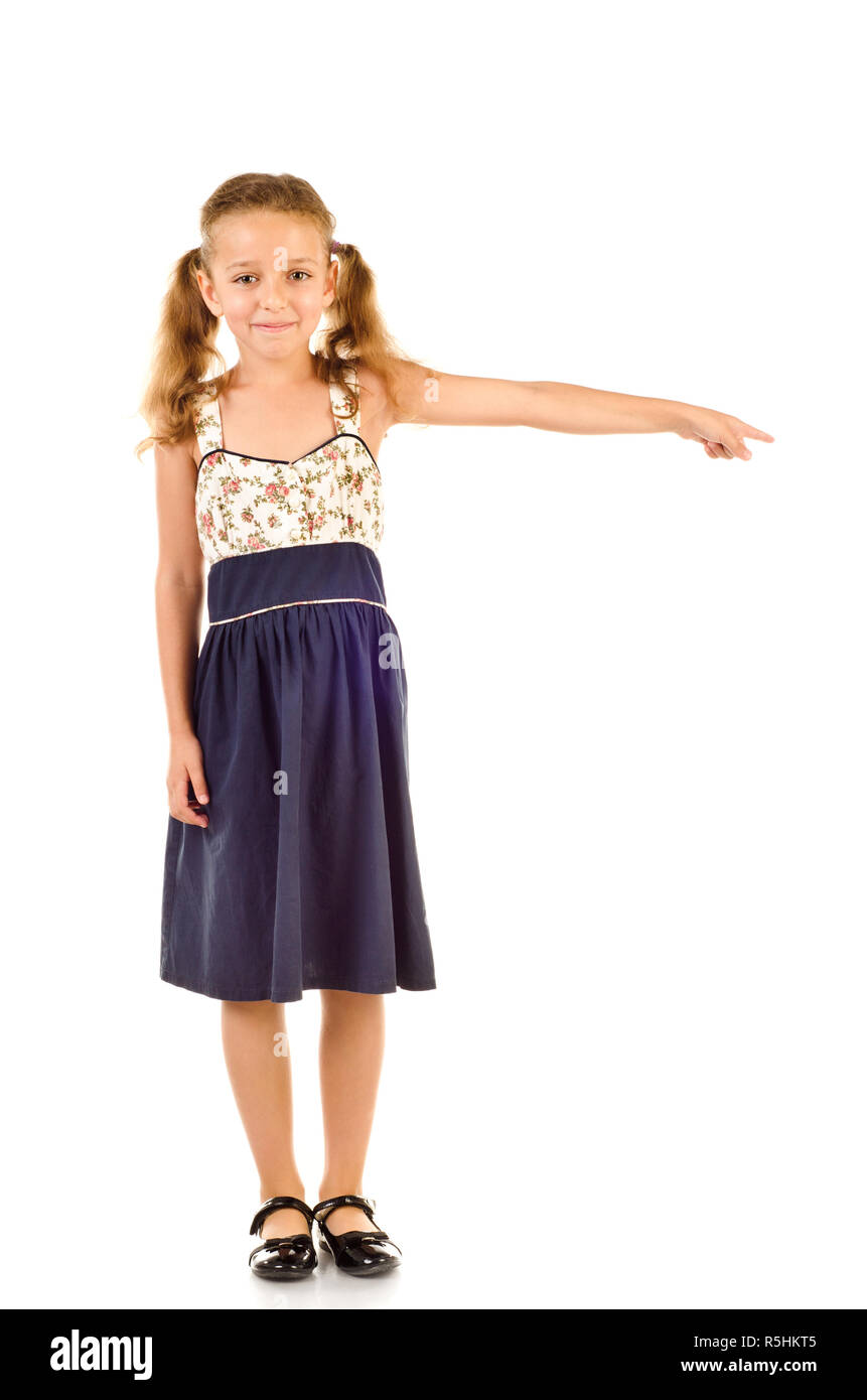 little girl isolated on a white background Stock Photo - Alamy