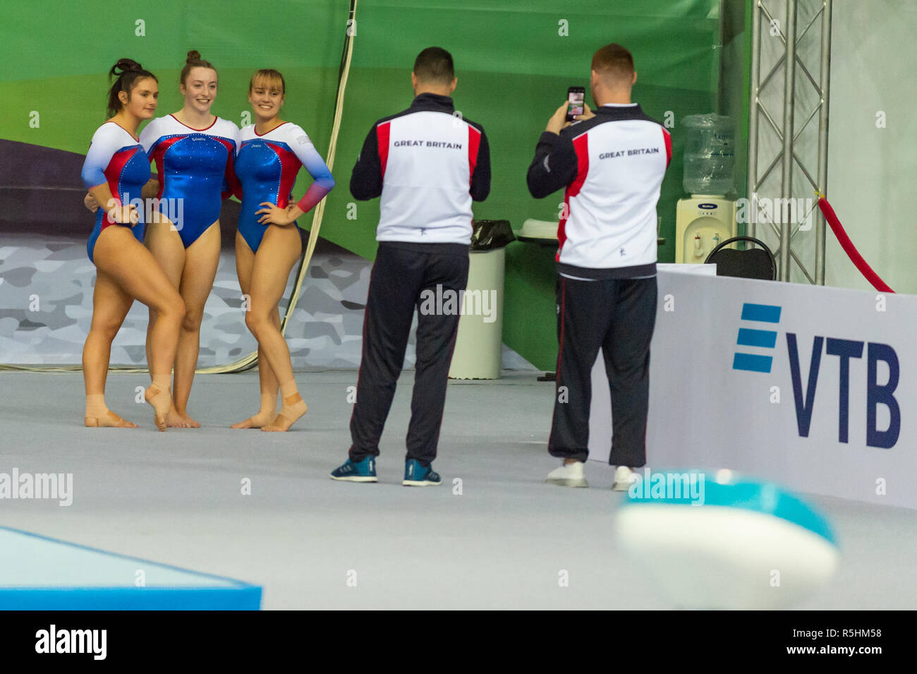 St. Petersburg, Russia. November 2018. A Team GB gymnast competing