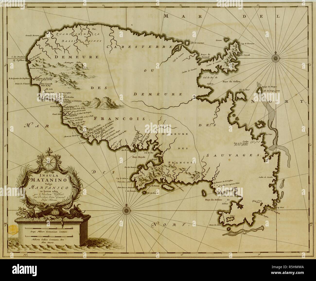 17th century caribbean map hi-res stock photography and images - Alamy