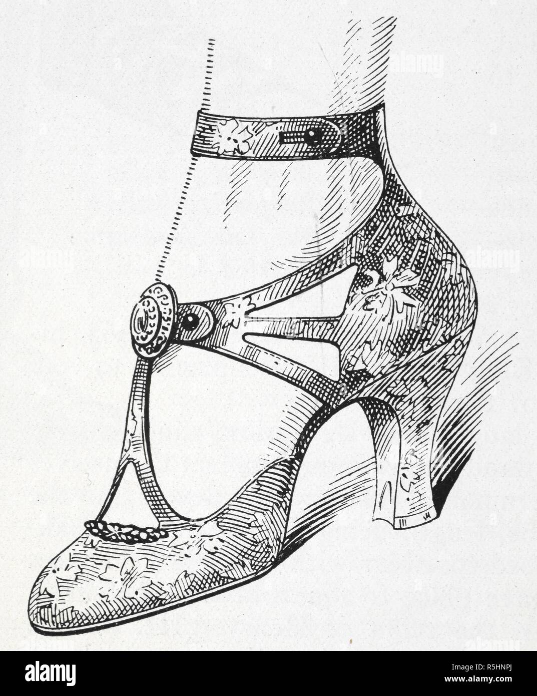 A woman's shoe. The Footwear Organiser and Shoe and Leather Trades