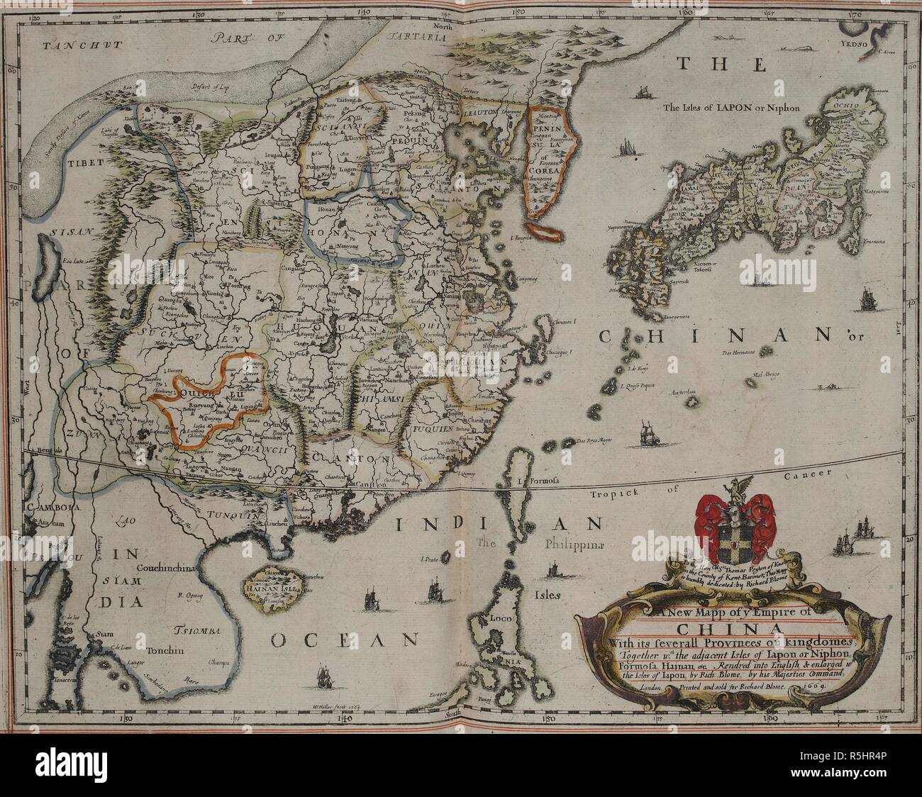 A map of China. A new mapp of ye Empire of China . . . / Rendred ...