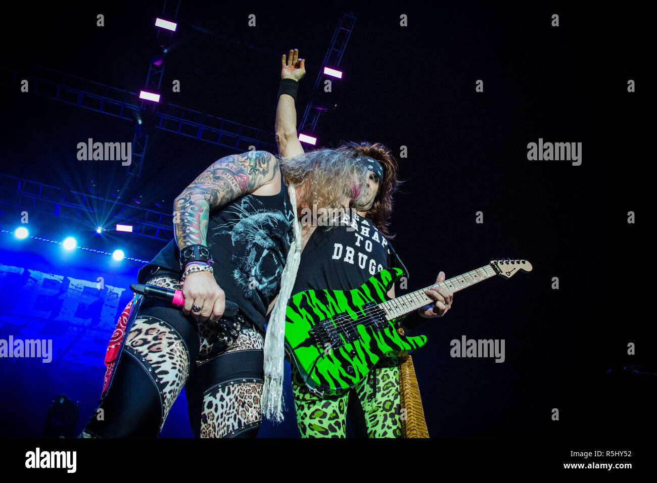 Steel panther live at Manchester Arena Stock Photo Alamy