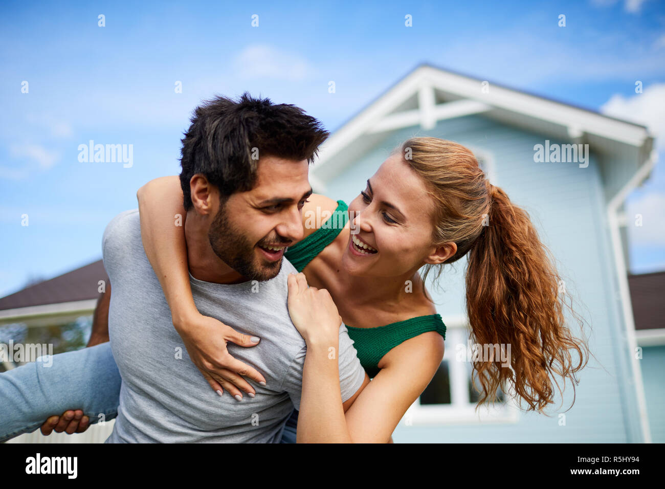 Outdoor embrace Stock Photo